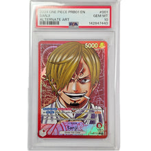 One Piece Sanji Leader Alternate Art PRB01-001 PSA 10 Graded Slab Card