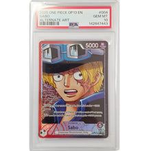 One Piece Sabo Leader Alternate Art OP13-004 PSA 10 Graded Slab Card