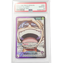 One Piece Monkey.D.Luffy 2024 Leader Alternate Art OP09-061 PSA 10 Graded Slab Card