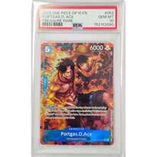 One Piece Portgas.D.Ace 2025 Royal Blood Treasure Rare OP08-052 PSA 10 Graded Slab Card