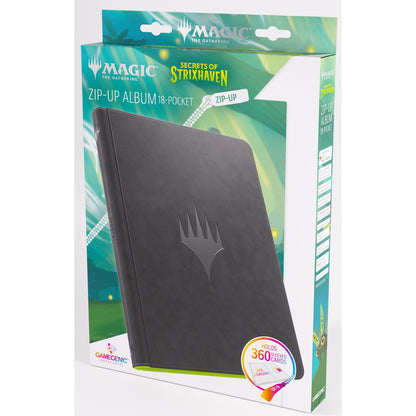 Gamegenic Magic The Gathering - Secrets of Strixhaven Prime Zip-Up Album 18-Pocket - Black/Green