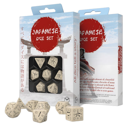 Q Workshop Japanese Dice Set: Last Words Stone Dice Set 7