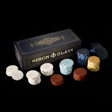 Roxley Iron Clays 100 Chips Printed Box Luxury Game Counters Brass Birmingham Lancashire Game
