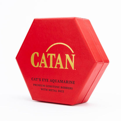 Fanroll By Metallic Dice Games MDG CATAN Premium Robber and Metal Dice Set Cat's Eye Aquamarine