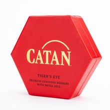 Fanroll By Metallic Dice Games MDG CATAN Premium Robber and Metal Dice Set Tiger's Eye