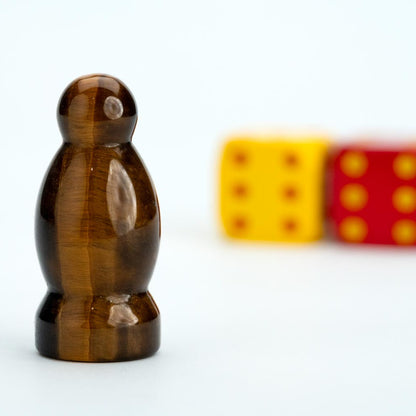 Fanroll By Metallic Dice Games MDG CATAN Premium Robber and Metal Dice Set Tiger's Eye