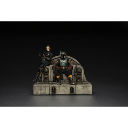 Iron Studios Star Wars: The Mandalorian Boba Fett & Fennec Shand on Throne Deluxe 1:10 Scale Statue