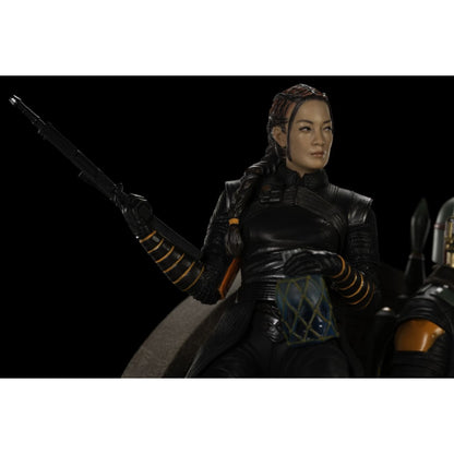 Iron Studios Star Wars: The Mandalorian Boba Fett & Fennec Shand on Throne Deluxe 1:10 Scale Statue