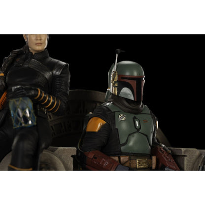 Iron Studios Star Wars: The Mandalorian Boba Fett & Fennec Shand on Throne Deluxe 1:10 Scale Statue