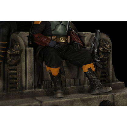 Iron Studios Star Wars: The Mandalorian Boba Fett & Fennec Shand on Throne Deluxe 1:10 Scale Statue