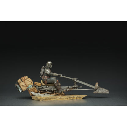 Iron Studios Star Wars: The Mandalorian Mandalorian on Speederbike Deluxe 1:10 Scale Statue