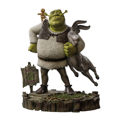 Iron Studios Shrek Shrek, Donkey & Gingerbread Man Deluxe 1:10 Scale Statue