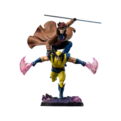 Iron Studios X Men '97 Gambit & Wolverine Deluxe 1:10 Scale Statue