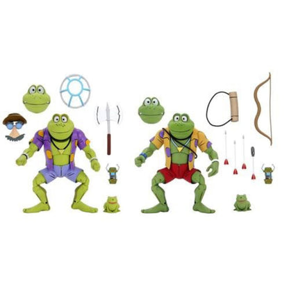 NECA Teenage Mutant Ninja Turtles (TV 1987) Genghis & Rasputin Frog 7" Action Figure 2 pack
