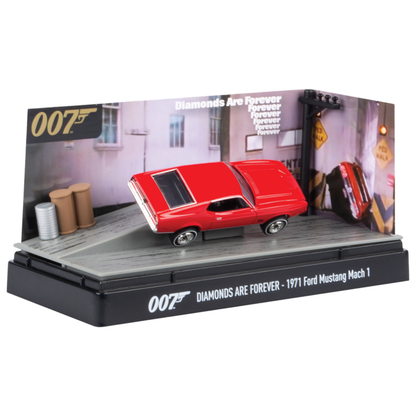 Motormax James Bond Collection Diamonds Are Forever (1971 Ford Mustang Mach I ) 3" Diorama Set