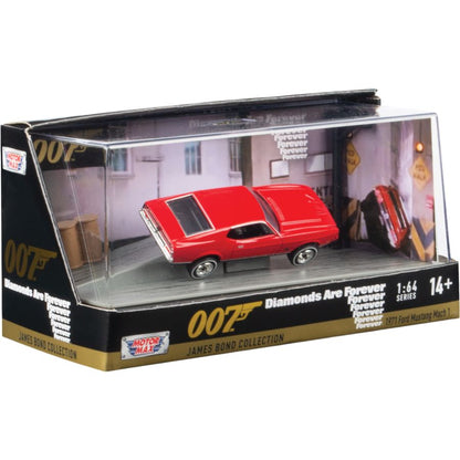 Motormax James Bond Collection Diamonds Are Forever (1971 Ford Mustang Mach I ) 3" Diorama Set