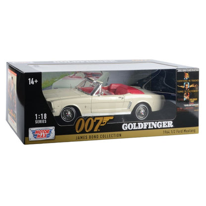 Motormax James Bond Collection 1964 1/2 Ford Mustang (Convertible) 1:18 Scale Diecast Vehicle