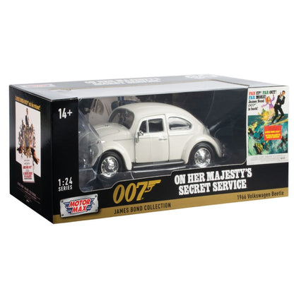 Motormax James Bond Collection 1966 Volkswagen Beetle 1:24 Scale Diecast Vehicle