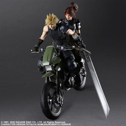Square Enix Final Fantasy VII Jessie, Cloud & Motorcycle Play Arts Action Figure