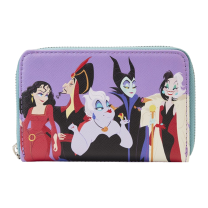 Loungefly Disney Villains Color Block Zip Around Purse