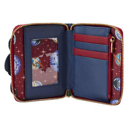 Loungefly The Marvels (2023) Group Symbol Glow Zip Around Wallet