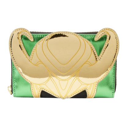Loungefly Marvel Comics Loki Metallic Zip Around Wallet