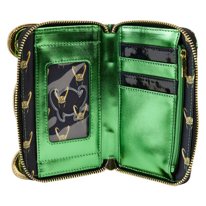 Loungefly Marvel Comics Loki Metallic Zip Around Wallet