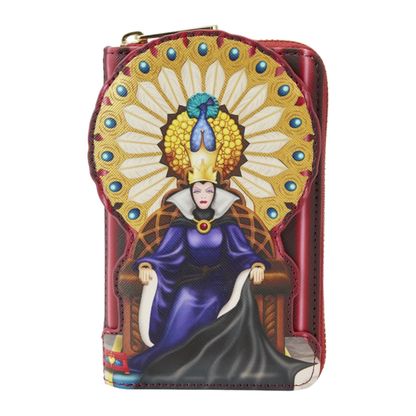 Loungefly Snow White (1937) Evil Queen Throne Zip Around Wallet