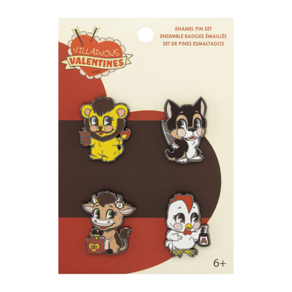 Funko Pop Villainous Valentines Enamel Pin 4 Pack