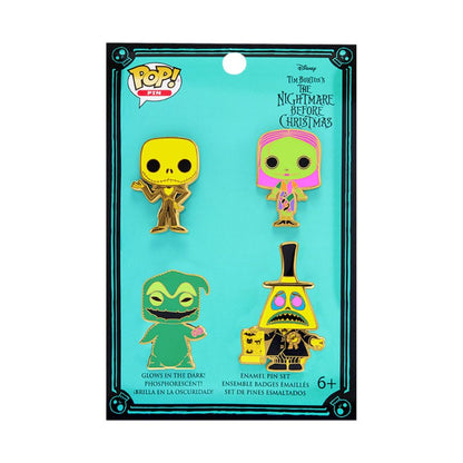 Funko Pop The Nightmare Before Christmas Blacklight Enamel Pin Set 4Pk