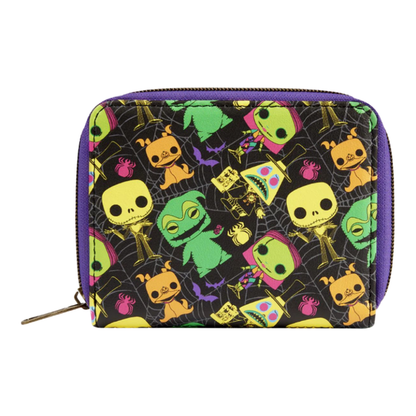 Funko Pop The Nightmare Before Christmas Blacklight Zip Around Wallet