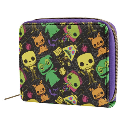 Funko Pop The Nightmare Before Christmas Blacklight Zip Around Wallet