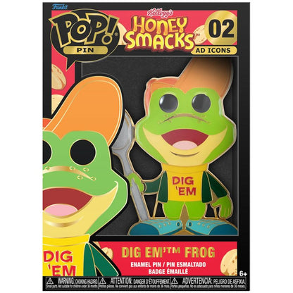 Funko Pop Honey Smacks Dig 'Em Frog 4" Pop! Enamel Pin