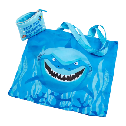 Loungefly Finding Nemo Bruce Coin Pouch & Tote Bag 2 in 1 US Exclusive Set [RS]