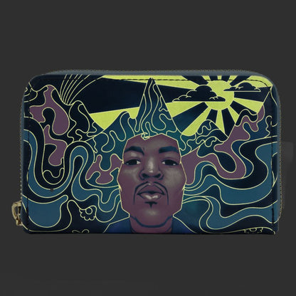 Loungefly Jimi Hendrix Psychadelic Landscape Glow Zip Purse