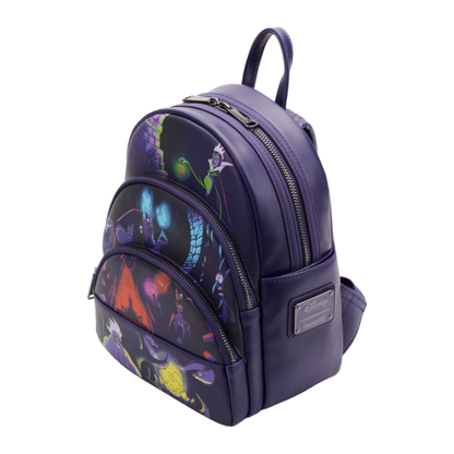 Loungefly Disney Villains Triple Pocket Glow Mini Backpack
