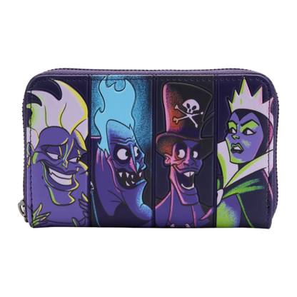 Loungefly Disney Villains In the Dark Zip Purse