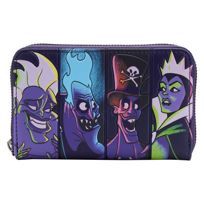 Loungefly Disney Villains In the Dark Zip Purse