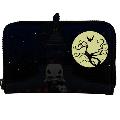 Loungefly The Nightmare Before Christmas Jack Skellington House Pop! Glow Zip Purse