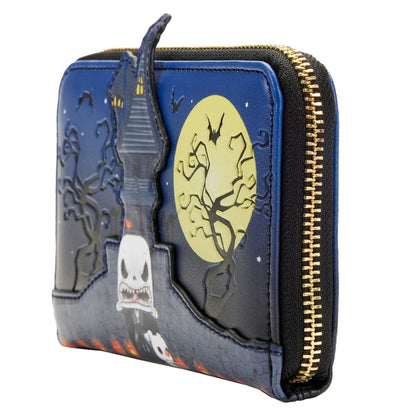 Loungefly The Nightmare Before Christmas Jack Skellington House Pop! Glow Zip Purse