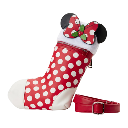 Loungefly Disney Minnie Christmas Stocking Crossbody