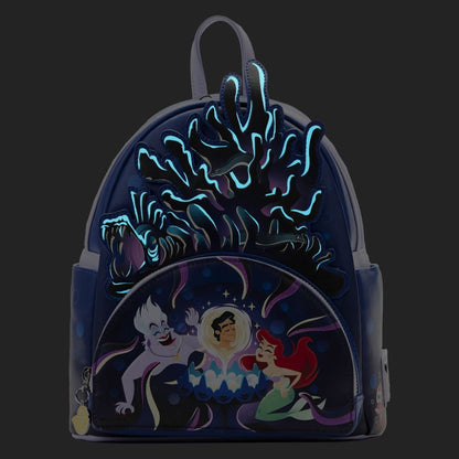 Loungefly The Little Mermaid (1989) Ursula Lair Glow Mini Backpack