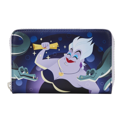 Loungefly The Little Mermaid (1989) Ursula Lair Glow Zip Around Purse