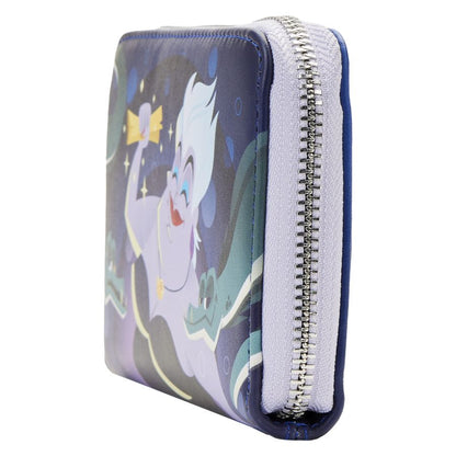 Loungefly The Little Mermaid (1989) Ursula Lair Glow Zip Around Purse