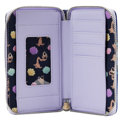 Loungefly The Little Mermaid (1989) Ursula Lair Glow Zip Around Purse