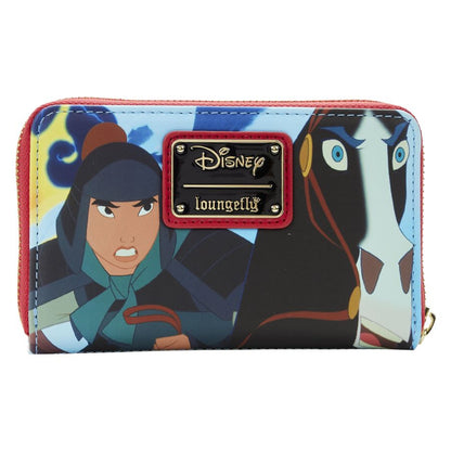 Loungefly Mulan (1998) Princess Scene Zip Around Purse
