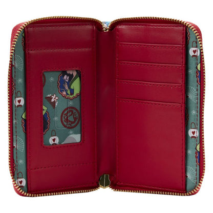 Loungefly Mulan (1998) Princess Scene Zip Around Purse