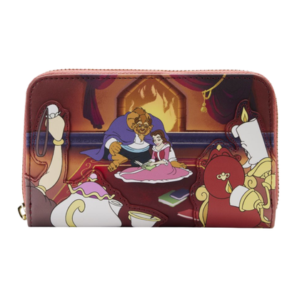 Loungefly Beauty and the Beast (1991) Fireplace Scene Zip Around Purse