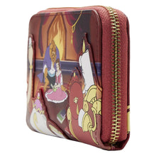 Loungefly Beauty and the Beast (1991) Fireplace Scene Zip Around Purse