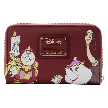Loungefly Beauty and the Beast (1991) Fireplace Scene Zip Around Purse